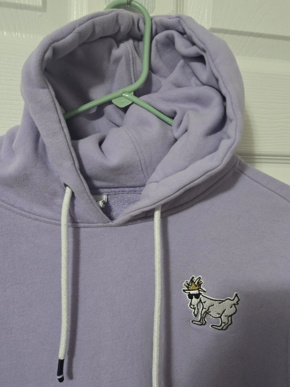 Goat Usa Lavender Pullover Hoodie with Embroidered Goat